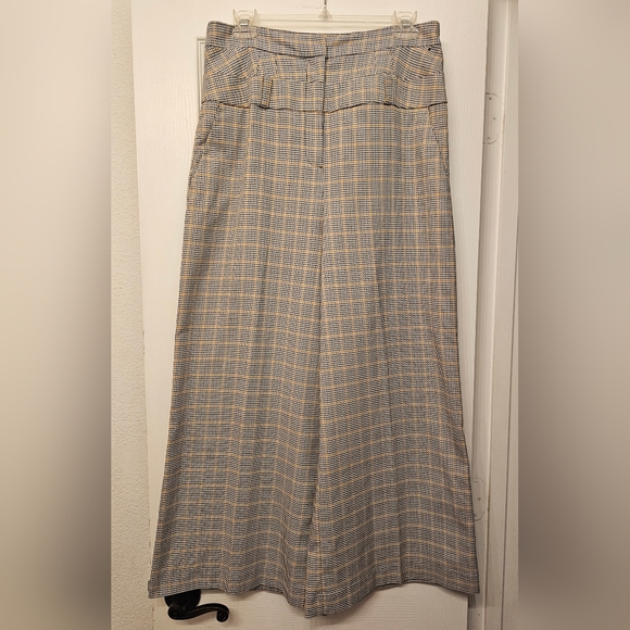 New York & Company Pants - New York & Company 7th Avenue Plaid Wide-Leg Trousers